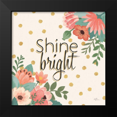 Gorgeous V Black Modern Wood Framed Art Print by Penner, Janelle