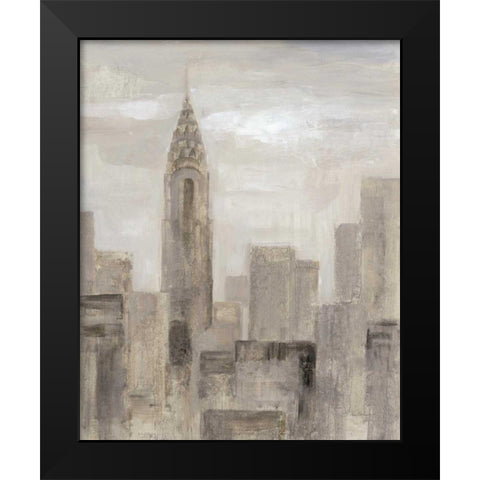 City Blocks I Greige Black Modern Wood Framed Art Print by Vassileva, Silvia