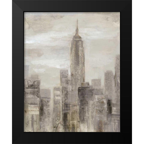 City Blocks II Greige Black Modern Wood Framed Art Print by Vassileva, Silvia