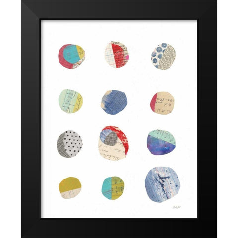 Geometric Collage II on White Black Modern Wood Framed Art Print by Prahl, Courtney