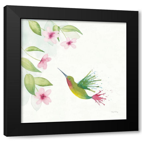 Flit II Black Modern Wood Framed Art Print by DeNeige, Elyse