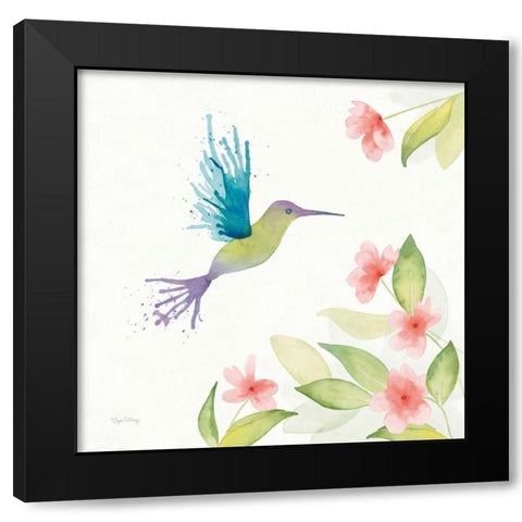 Flit III Black Modern Wood Framed Art Print by DeNeige, Elyse