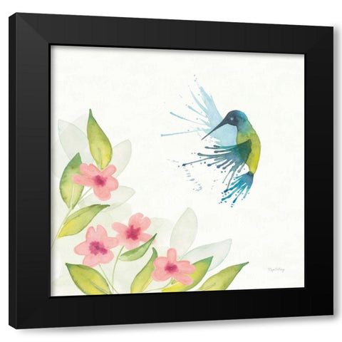 Flit IV Black Modern Wood Framed Art Print with Double Matting by DeNeige, Elyse