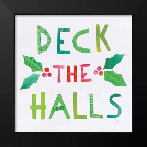 Christmas Collage II Black Modern Wood Framed Art Print by Averinos, Melissa