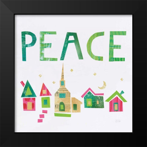 Christmas Collage IV Black Modern Wood Framed Art Print by Averinos, Melissa