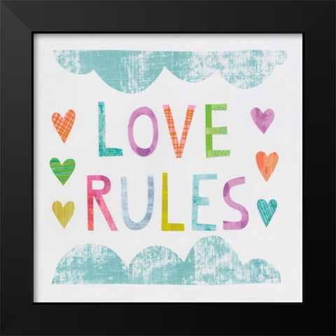 Unicorn Magic III Sq Blue Black Modern Wood Framed Art Print by Averinos, Melissa