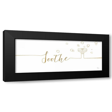 Underline Bath IV Black Modern Wood Framed Art Print with Double Matting by Charron, Veronique