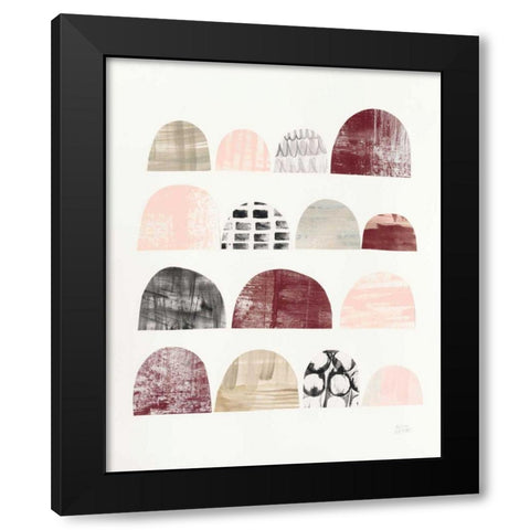 Mod Neutrals IV Blush Black Modern Wood Framed Art Print with Double Matting by Averinos, Melissa