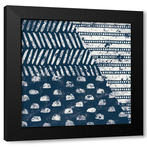 Mark Making Tile I Black Modern Wood Framed Art Print by Hershey, Moira