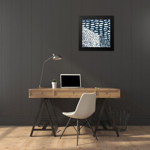 Mark Making Tile II Black Modern Wood Framed Art Print by Hershey, Moira