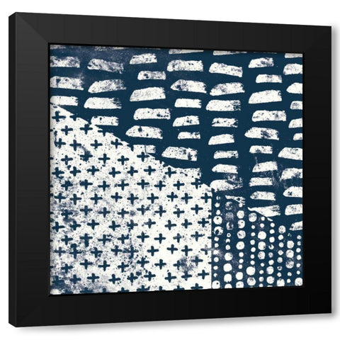 Mark Making Tile II Black Modern Wood Framed Art Print with Double Matting by Hershey, Moira