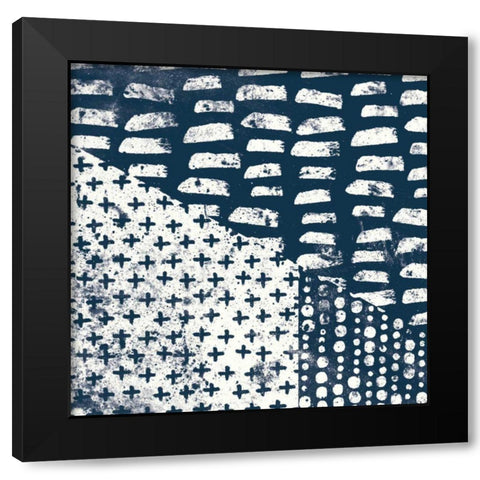 Mark Making Tile II Black Modern Wood Framed Art Print with Double Matting by Hershey, Moira