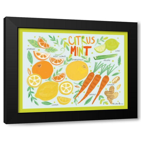 Fruity Smoothie IV Black Modern Wood Framed Art Print with Double Matting by Zaman, Farida