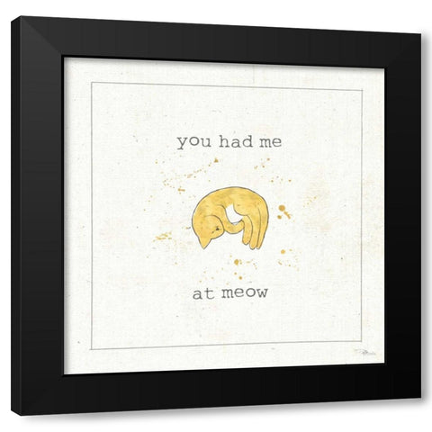Companion Cuties IV Black Modern Wood Framed Art Print by Pela Studio