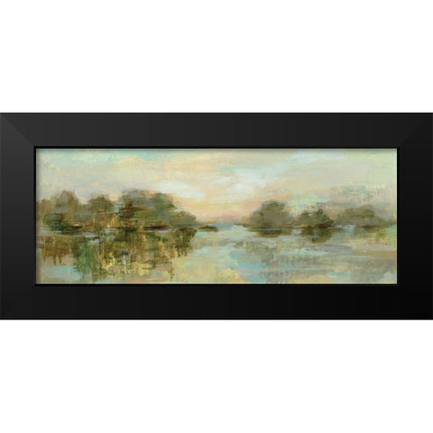 Dreamy Lake Green Crop Black Modern Wood Framed Art Print by Vassileva, Silvia