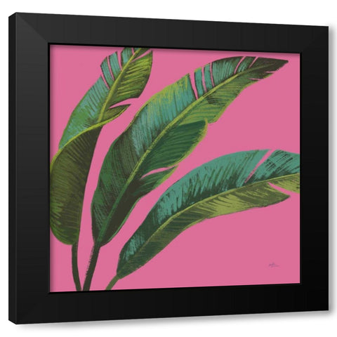 Welcome to Paradise XI on Pink Black Modern Wood Framed Art Print with Double Matting by Penner, Janelle