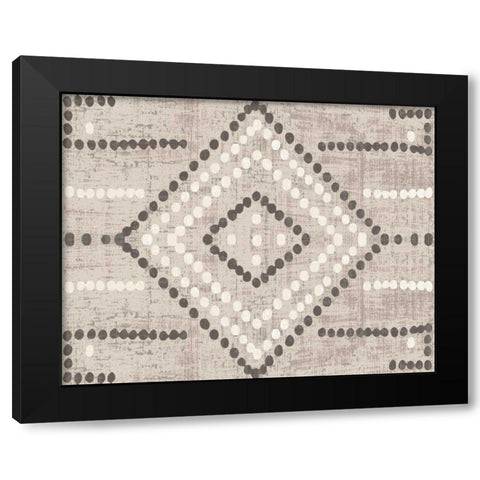 Daisy Dots Tile VI Neutral Black Modern Wood Framed Art Print with Double Matting by Wild Apple Portfolio