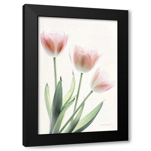 Light and Bright Floral II Black Modern Wood Framed Art Print with Double Matting by Urquhart, Elizabeth
