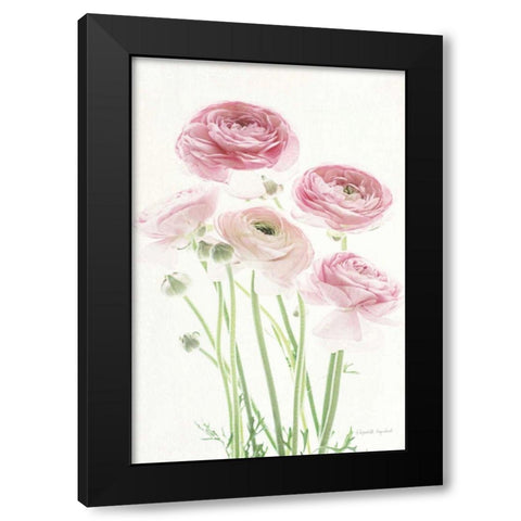 Light and Bright Floral V Black Modern Wood Framed Art Print by Urquhart, Elizabeth