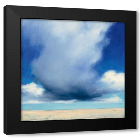 Beach Clouds I Black Modern Wood Framed Art Print with Double Matting by Purinton, Julia