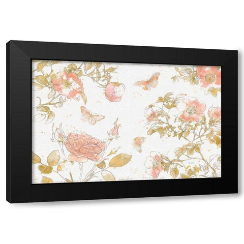 Watery Blooms I Black Modern Wood Framed Art Print with Double Matting by Pertiet, Katie