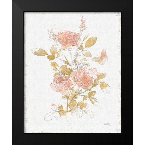 Watery Blooms II Black Modern Wood Framed Art Print by Pertiet, Katie