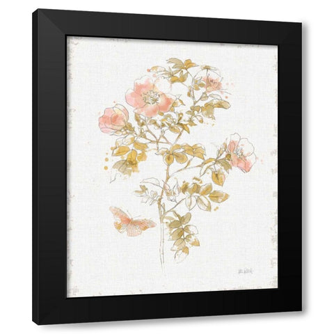 Watery Blooms III Black Modern Wood Framed Art Print with Double Matting by Pertiet, Katie