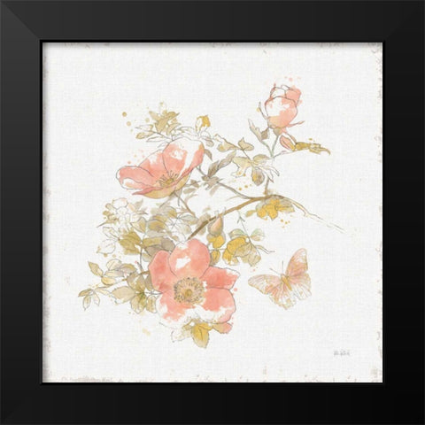 Watery Blooms IV Black Modern Wood Framed Art Print by Pertiet, Katie