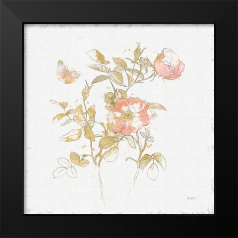 Watery Blooms V Black Modern Wood Framed Art Print by Pertiet, Katie