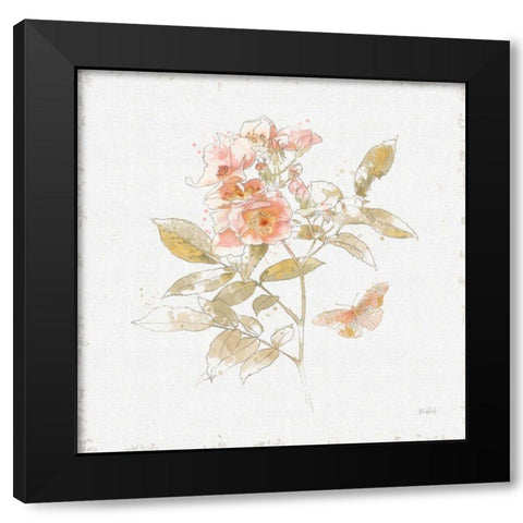 Watery Blooms VI Black Modern Wood Framed Art Print by Pertiet, Katie