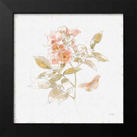 Watery Blooms VI Black Modern Wood Framed Art Print by Pertiet, Katie