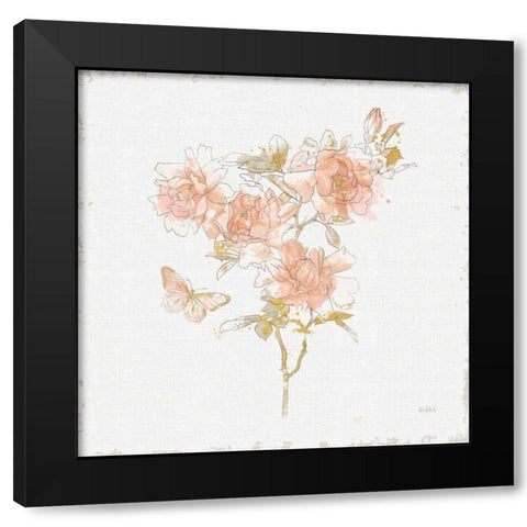 Watery Blooms VII Black Modern Wood Framed Art Print with Double Matting by Pertiet, Katie