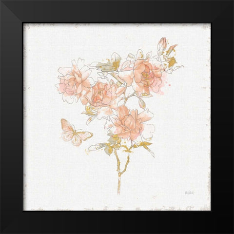 Watery Blooms VII Black Modern Wood Framed Art Print by Pertiet, Katie