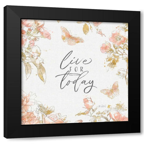 Watery Blooms IX Black Modern Wood Framed Art Print with Double Matting by Pertiet, Katie