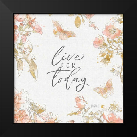 Watery Blooms IX Black Modern Wood Framed Art Print by Pertiet, Katie