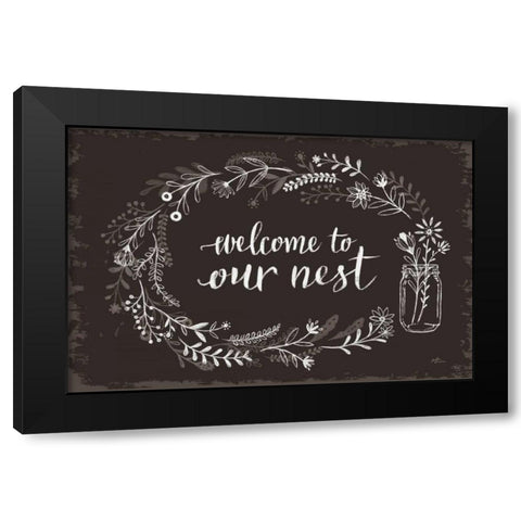 Our Nest I Black Black Modern Wood Framed Art Print with Double Matting by Penner, Janelle