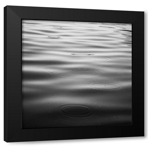 Rainy Day BW Black Modern Wood Framed Art Print with Double Matting by Studio, Brookview