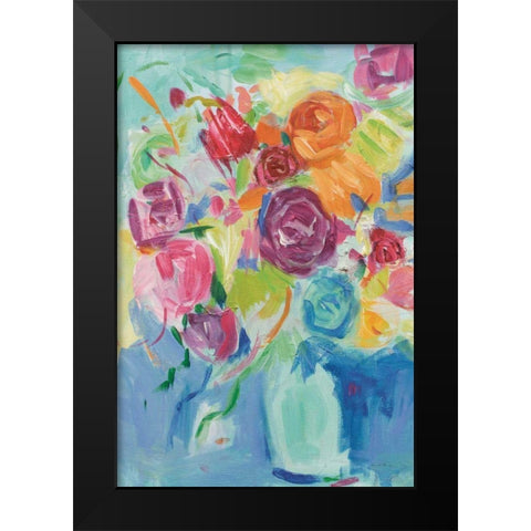 Matisse Florals Pastel Crop Black Modern Wood Framed Art Print by Zaman, Farida