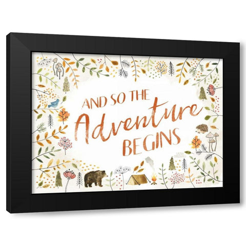Woodland Whimsy I Black Modern Wood Framed Art Print by Marshall, Laura