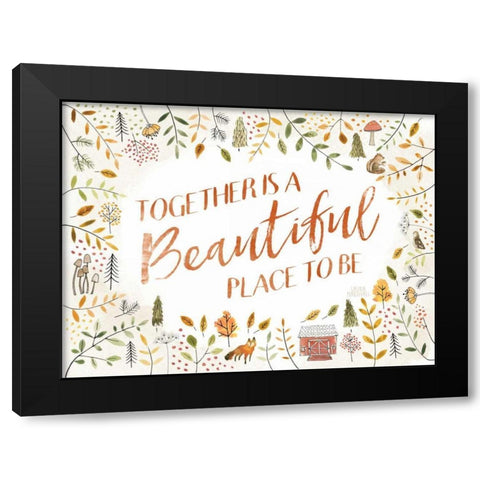 Woodland Whimsy II Black Modern Wood Framed Art Print with Double Matting by Marshall, Laura