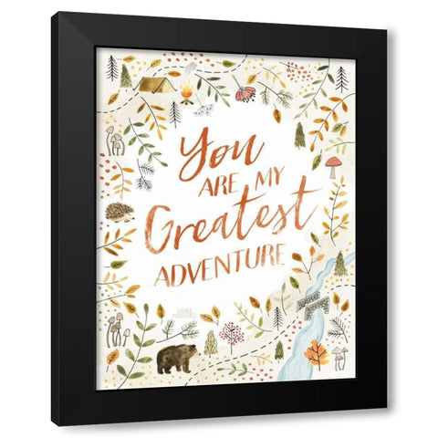 Woodland Whimsy IV Black Modern Wood Framed Art Print by Marshall, Laura
