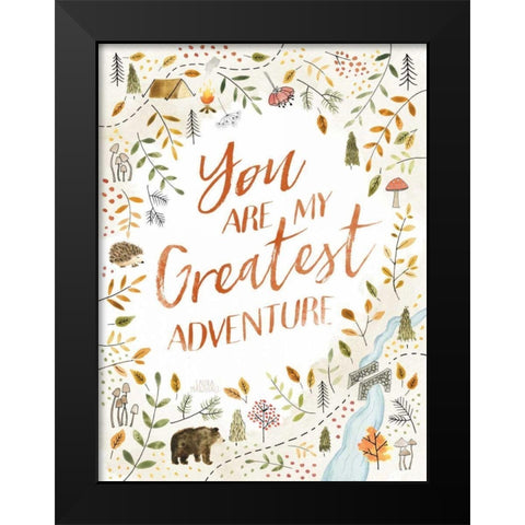 Woodland Whimsy IV Black Modern Wood Framed Art Print by Marshall, Laura