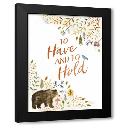 Woodland Whimsy VI Black Modern Wood Framed Art Print by Marshall, Laura