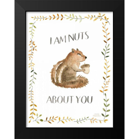 Woodland Whimsy IX Black Modern Wood Framed Art Print by Marshall, Laura