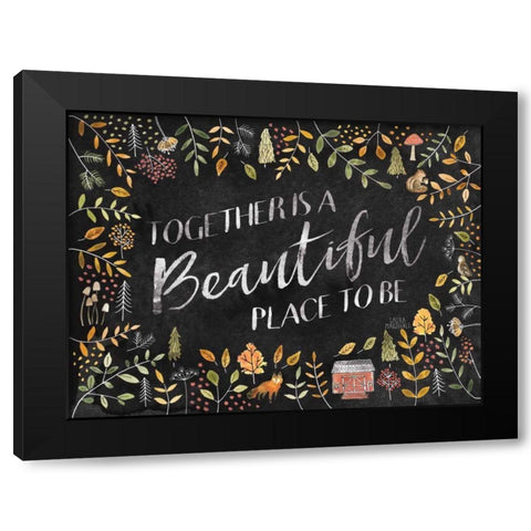Woodland Whimsy II Black Black Modern Wood Framed Art Print with Double Matting by Marshall, Laura
