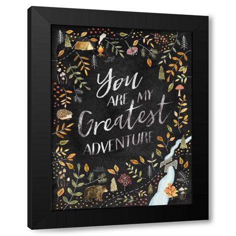Woodland Whimsy IV Black Black Modern Wood Framed Art Print with Double Matting by Marshall, Laura