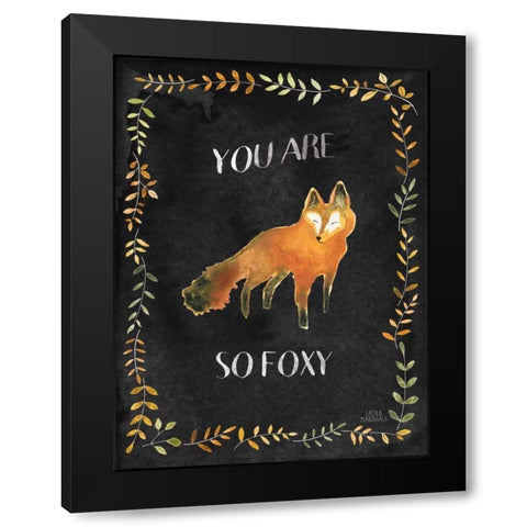 Woodland Whimsy VIII Black Black Modern Wood Framed Art Print with Double Matting by Marshall, Laura