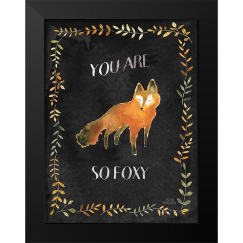 Woodland Whimsy VIII Black Black Modern Wood Framed Art Print by Marshall, Laura