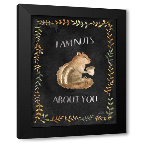 Woodland Whimsy IX Black Black Modern Wood Framed Art Print by Marshall, Laura
