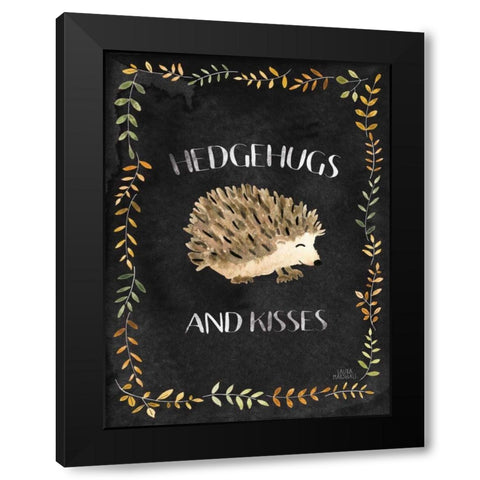 Woodland Whimsy X Black Black Modern Wood Framed Art Print by Marshall, Laura